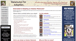Desktop Screenshot of malamutes4adoption.info